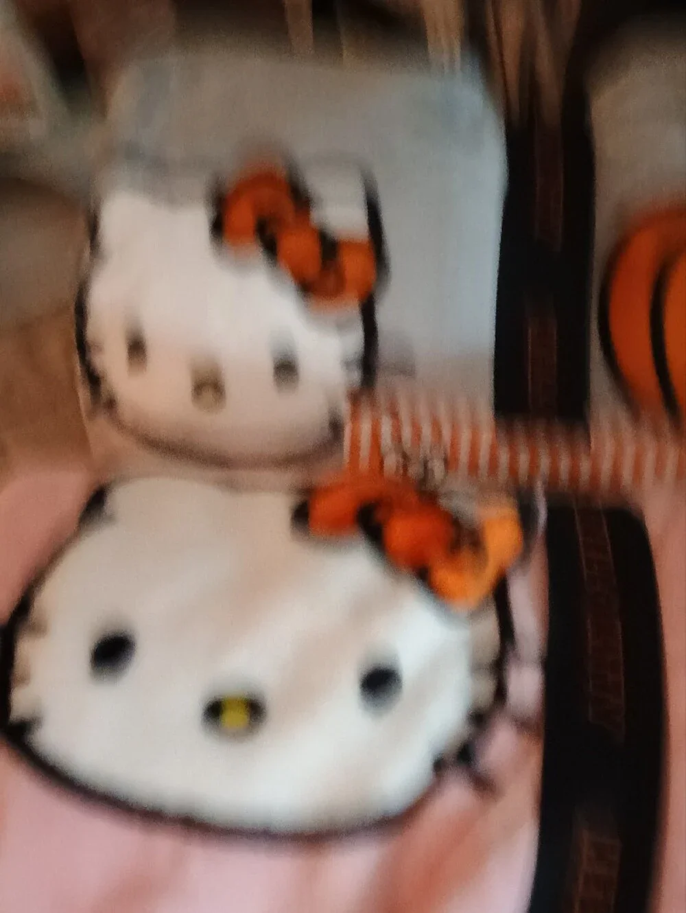 WT Set of 2 Hello Kitty Halloween Blanket Full Queen 90x90 Pink Grey Pumpkin